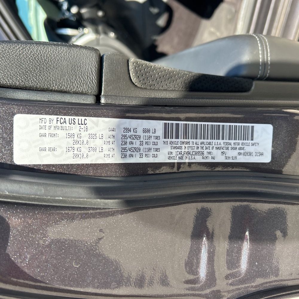 2018 Jeep Grand Cherokee Trackhawk
