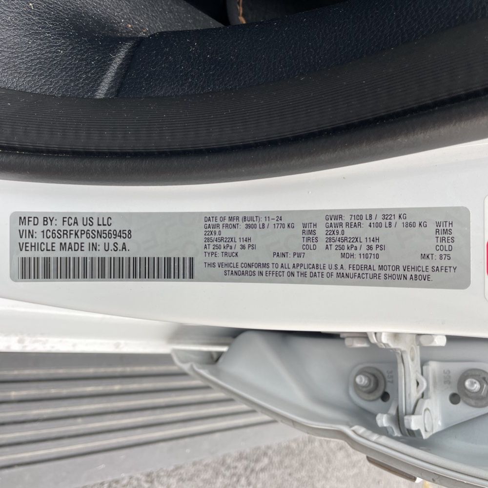 2025 Ram 1500 Tungsten