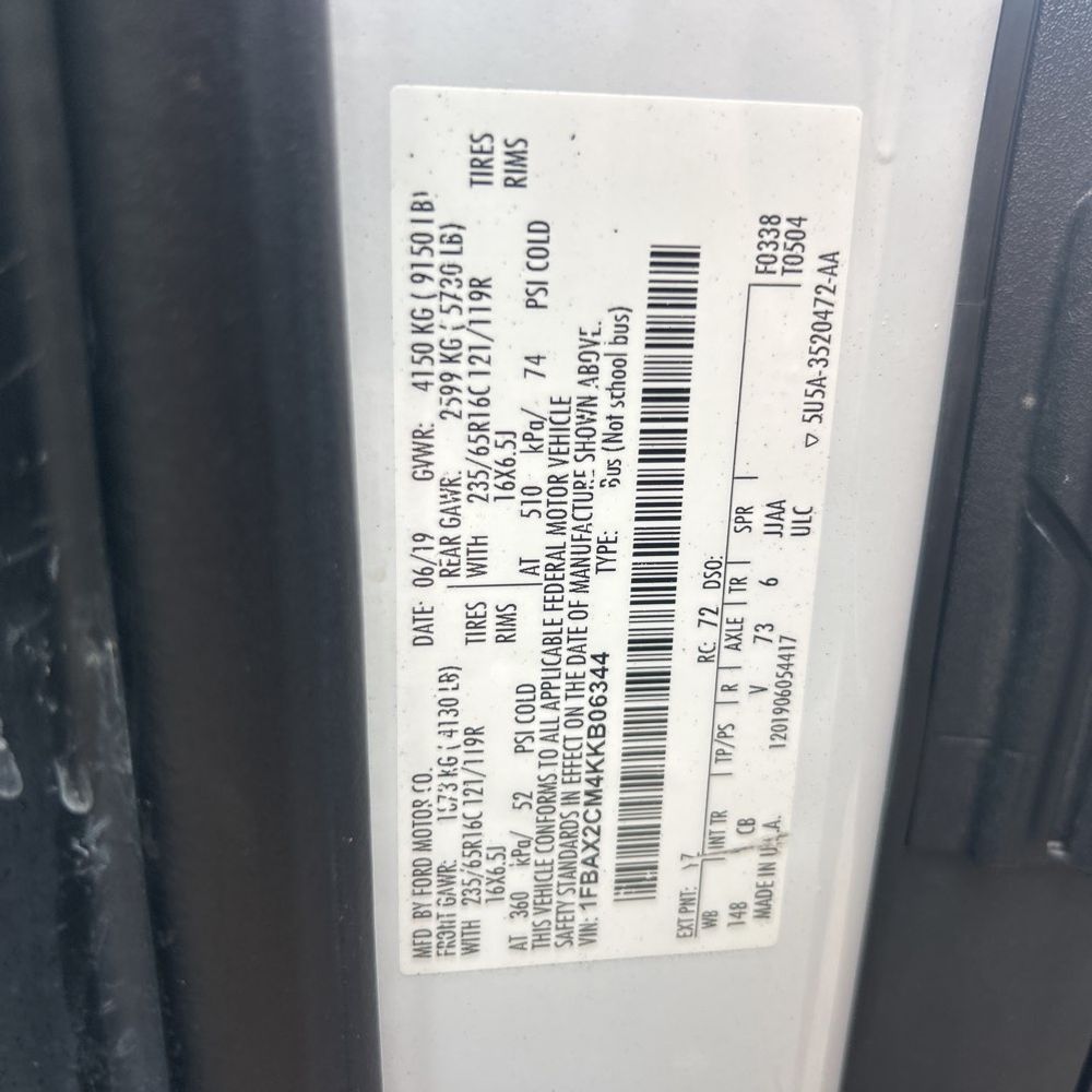 2019 Ford Transit 350 XLT