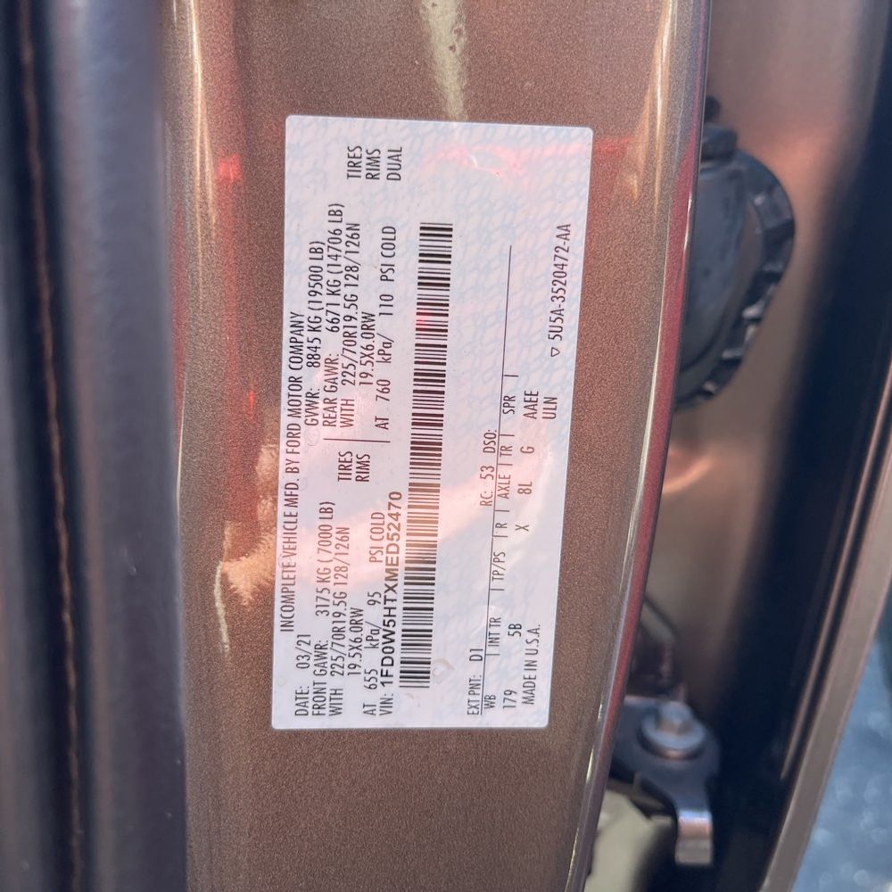 2021 Ford Commercial CA60-84 CREW CAB  4X4 6.7L
