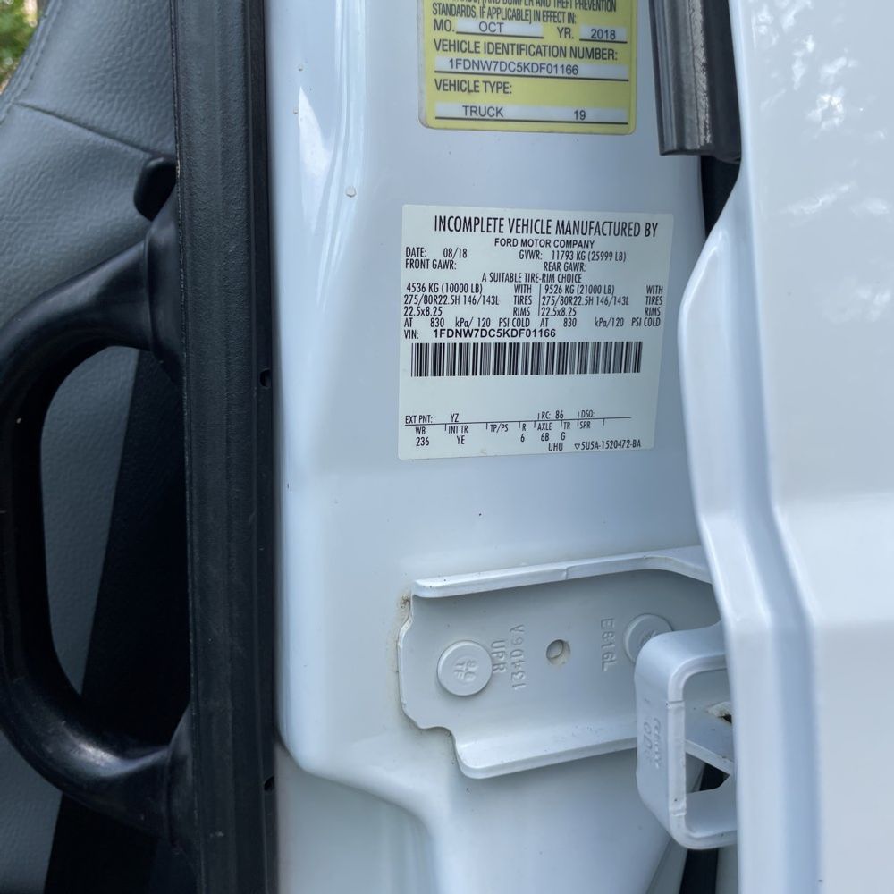 2019 Ford Commercial CA72-156 CREW CAB  TRUCK 4X2 6.7L