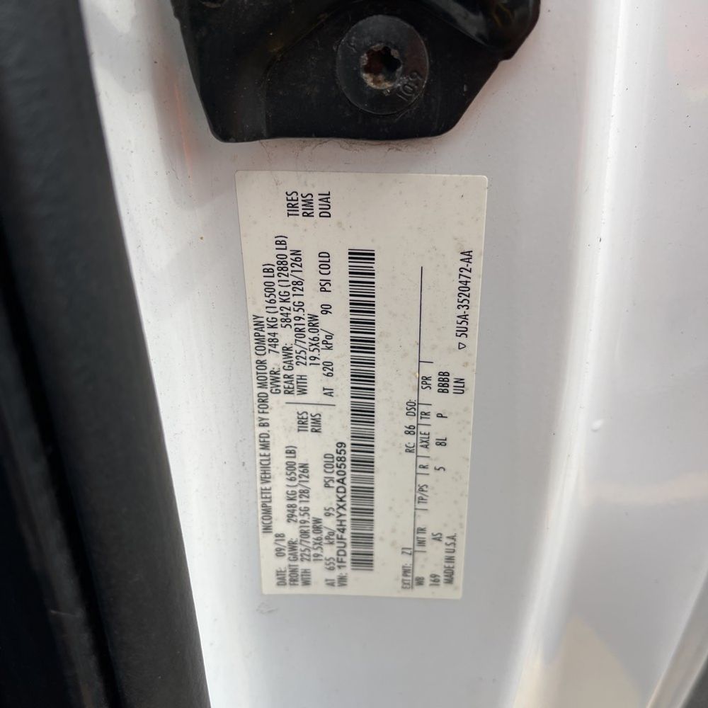 2019 Ford S/D C/C F450 XL