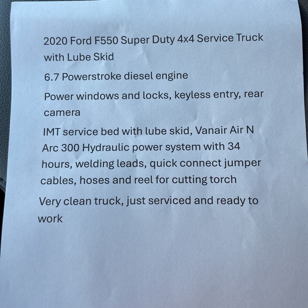 2020 Ford Commercial CA60-120 CONV CAB  4X4 6.7L