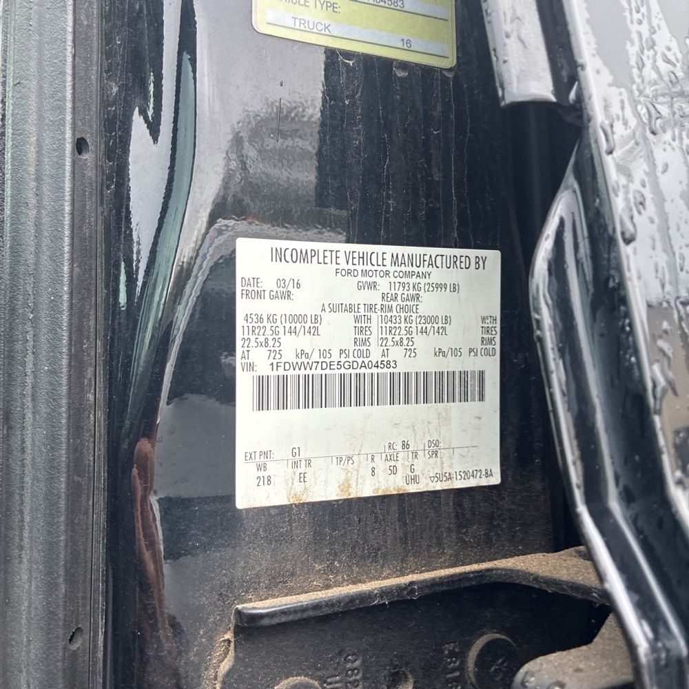 2016 Ford F-750 Diesel
