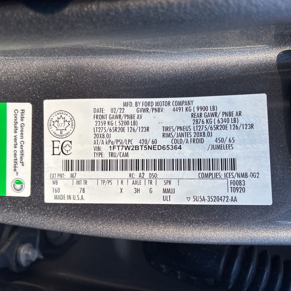 2022 Ford F250 S/D Platinum
