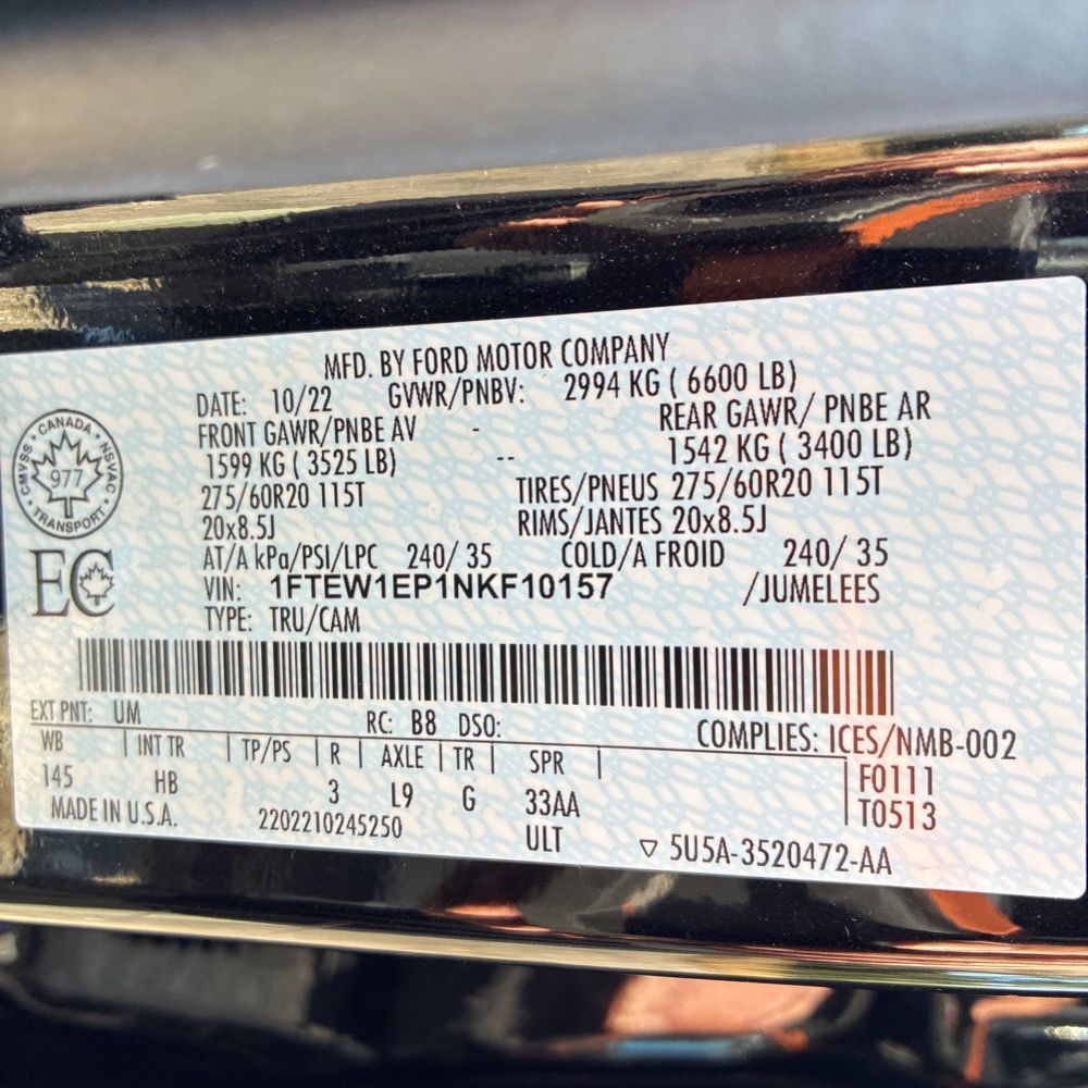 2022 Ford F150 Lariat