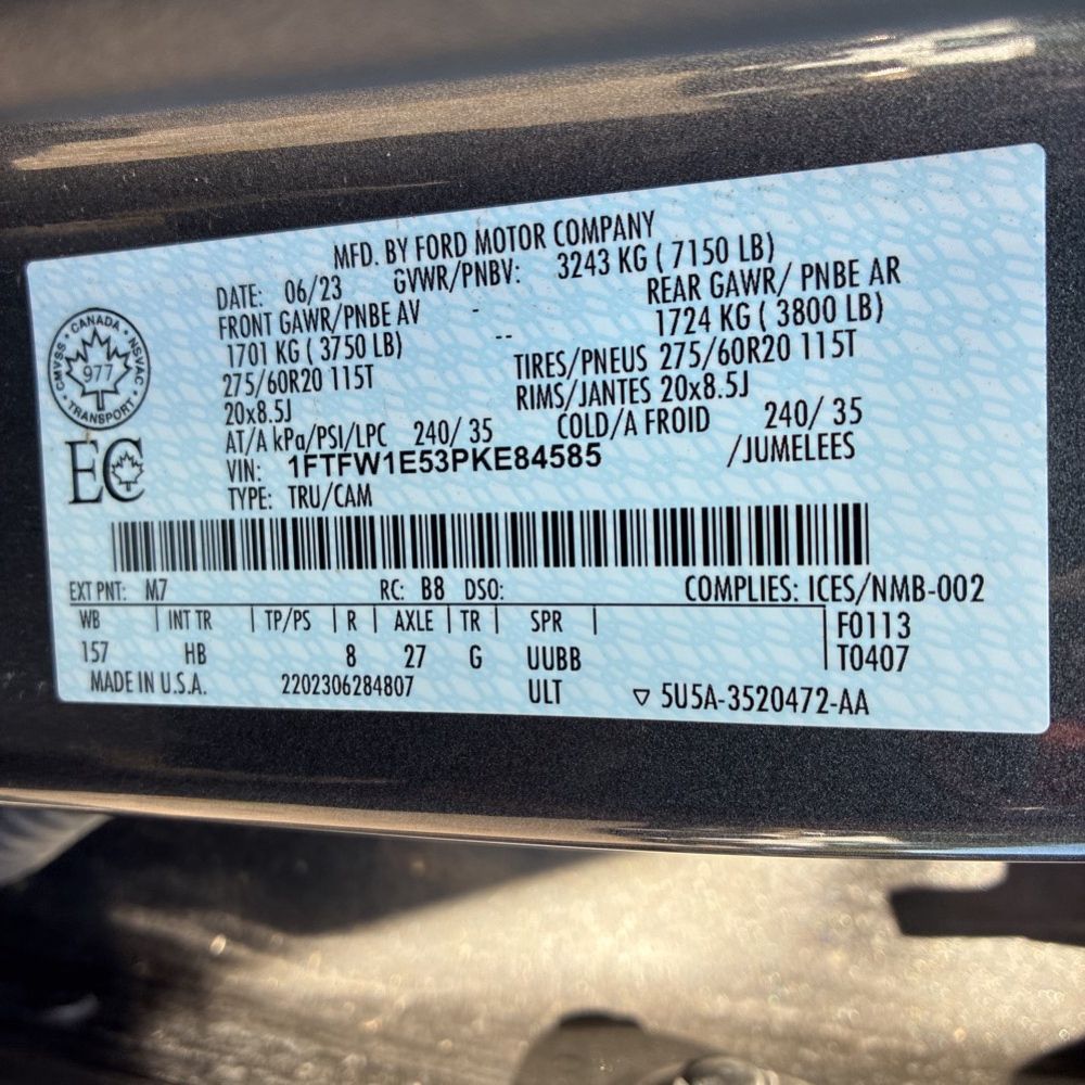 2023 Ford F150 Lariat