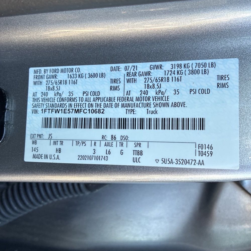 2021 Ford F150 Lariat