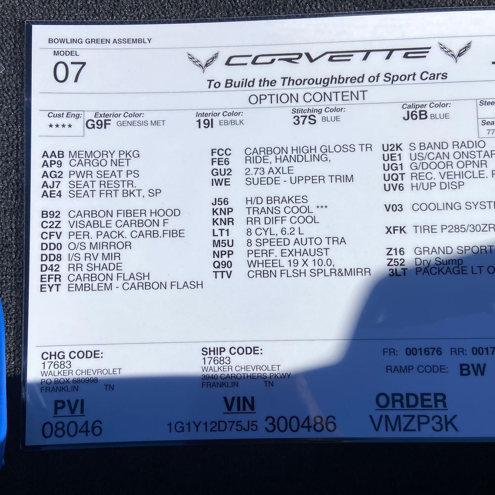 2018 Chevrolet Corvette Grand Sport