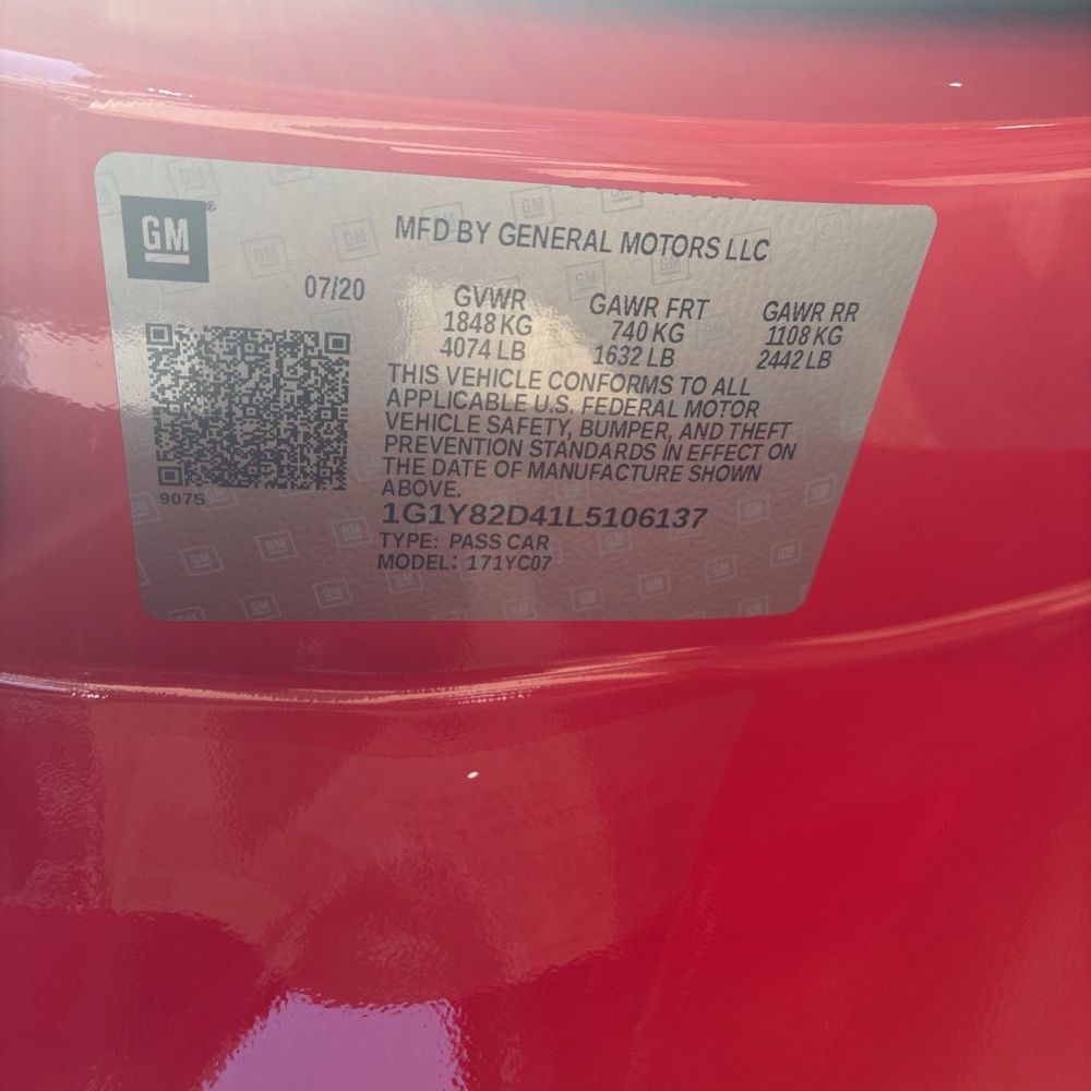 2020 Chevrolet Corvette Stingray
