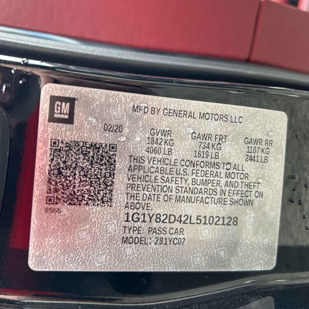 2020 Chevrolet Corvette Stingray