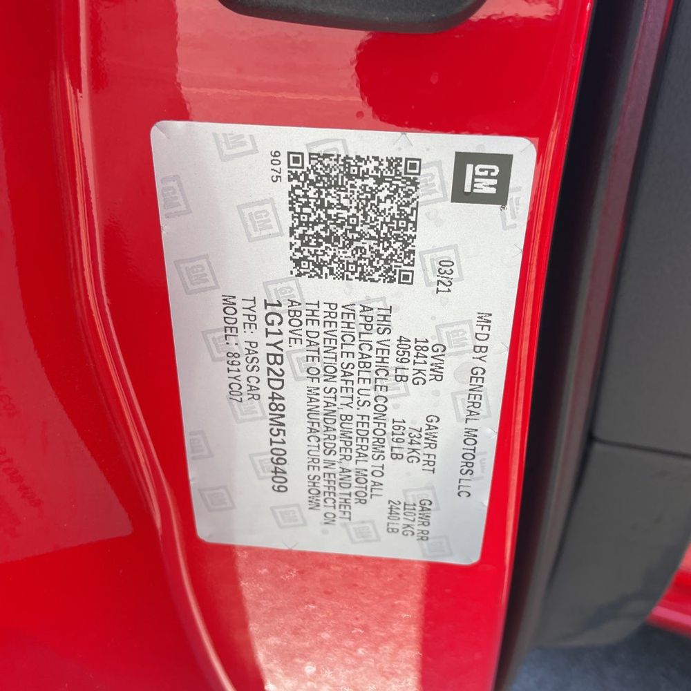 2021 Chevrolet Corvette Stingray