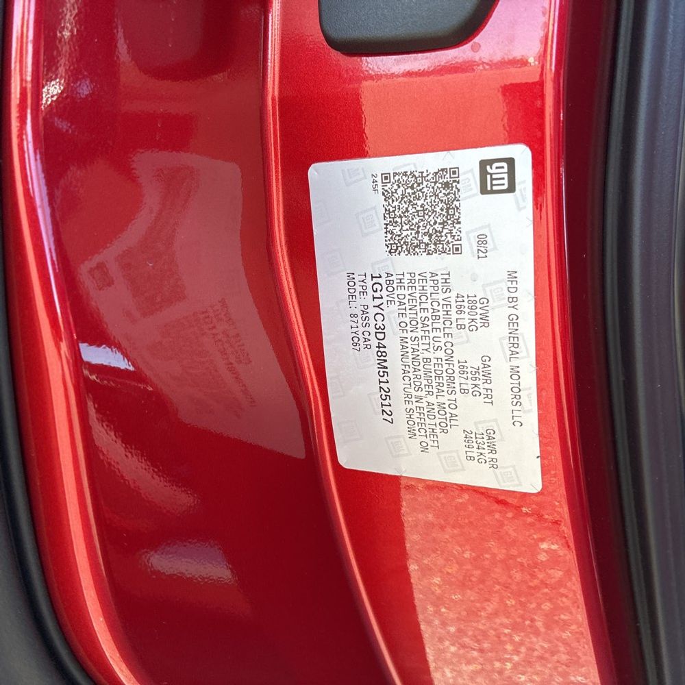 2021 Chevrolet Corvette Stingray
