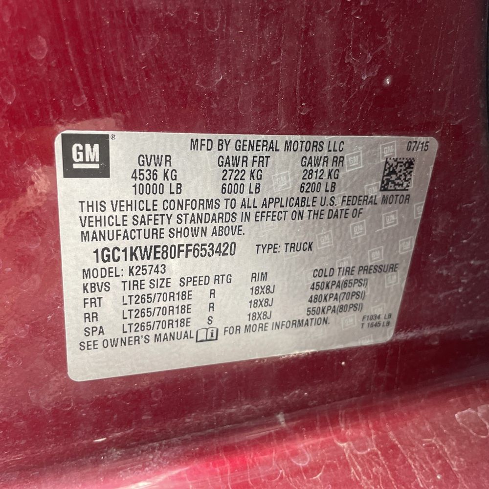 2015 Chevrolet Silverado 2500HD LTZ