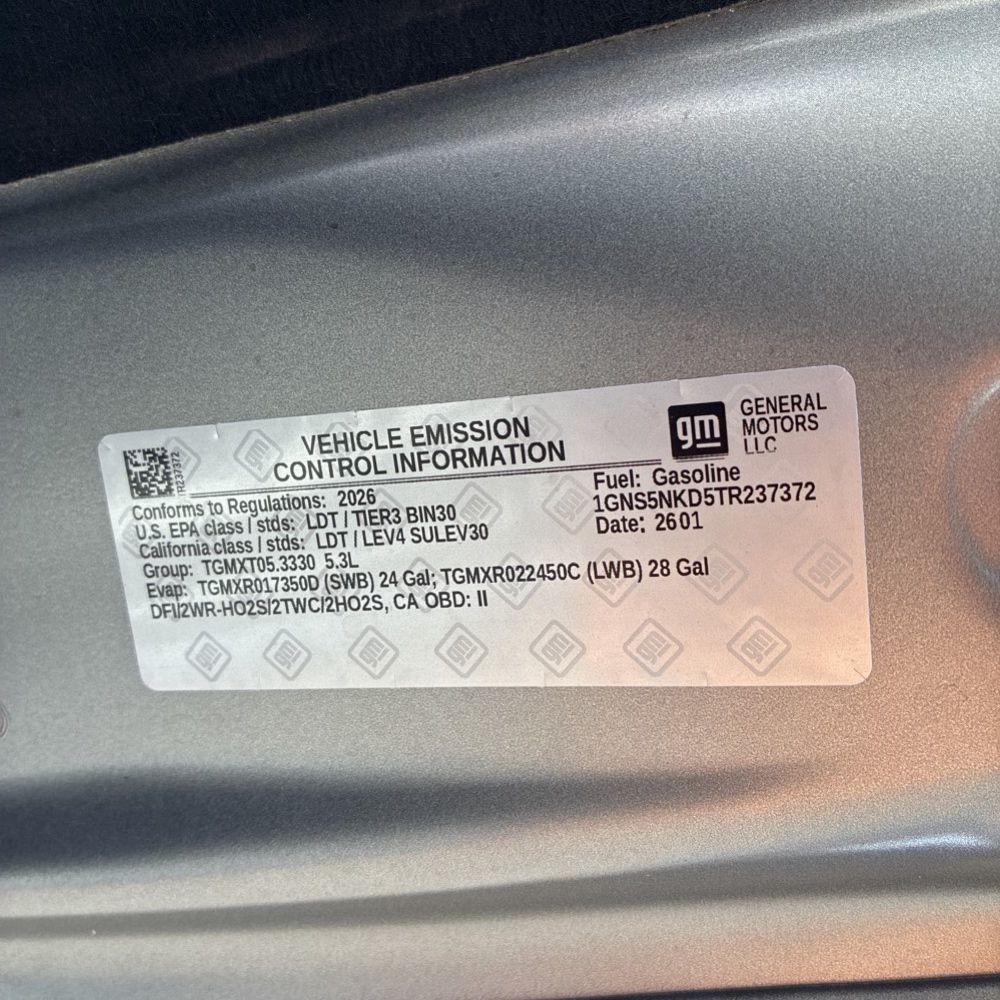 2026 Chevrolet Tahoe LT
