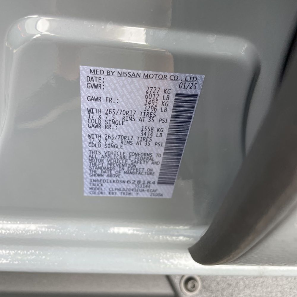 2025 Nissan Frontier PRO-4X