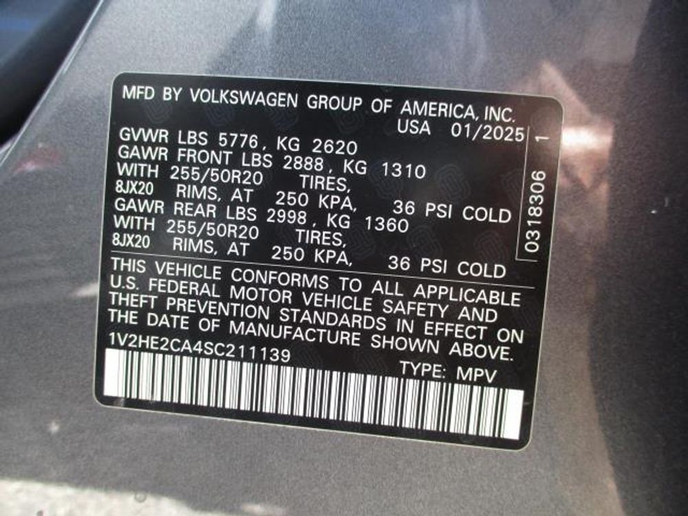 2025 Volkswagen Atlas Cross Sport 2.0T SE w/Technology