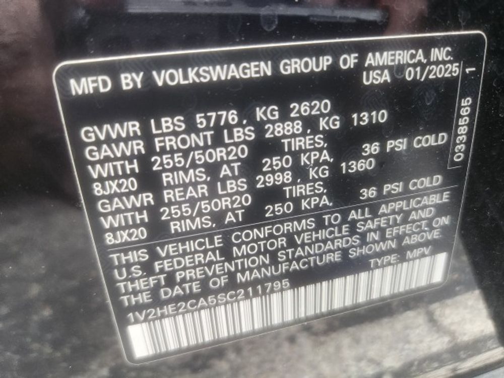 2025 Volkswagen Atlas Cross Sport 2.0T SE w/Technology