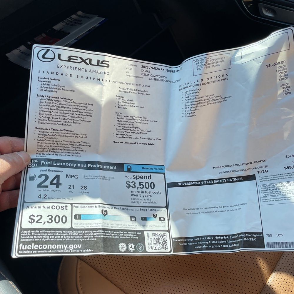 2023 Lexus RX 350 Premium+