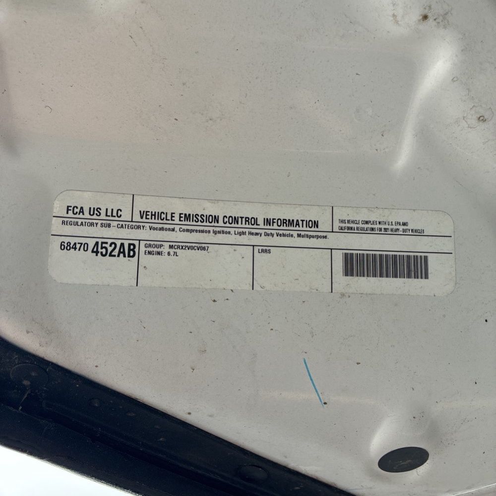 2021 Ram Commercial Tradesman CA60-84 CREW CAB/CHASSIS 4X4 6.7L
