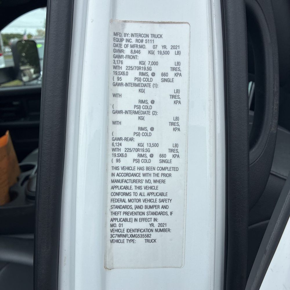 2021 Ram Commercial Tradesman CA60-84 CREW CAB/CHASSIS 4X4 6.7L