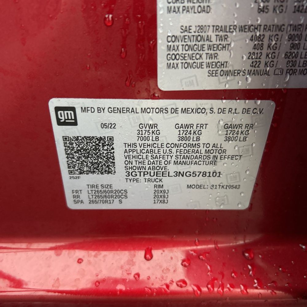 2022 GMC Sierra 1500 AT4