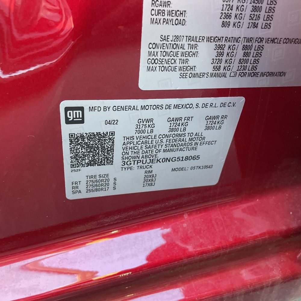 2022 GMC Sierra 1500 Elevation Standard