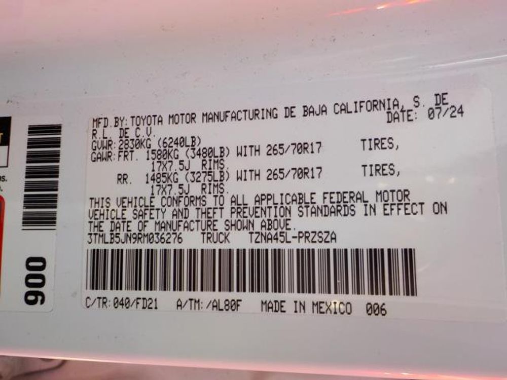 2024 Toyota Tacoma 4WD TRD Off Road