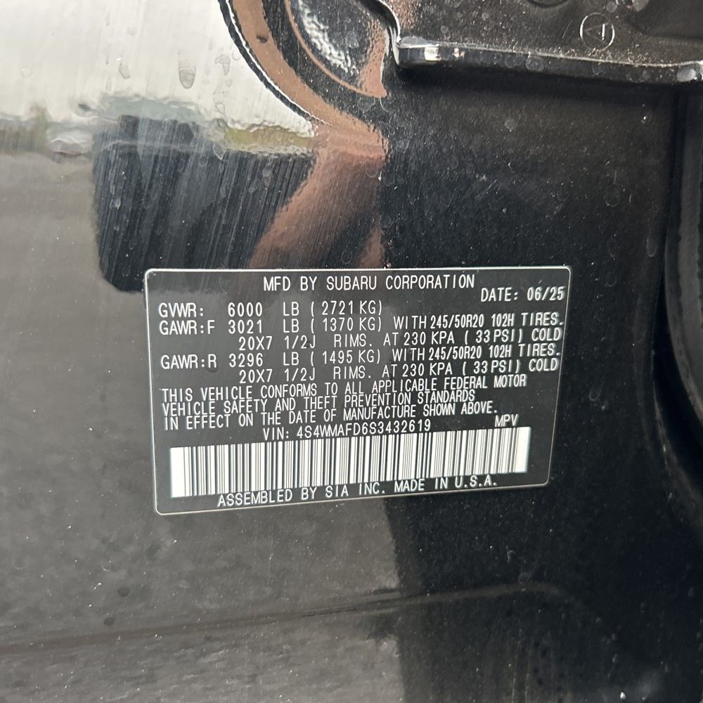 2025 Subaru Ascent Onyx Edition