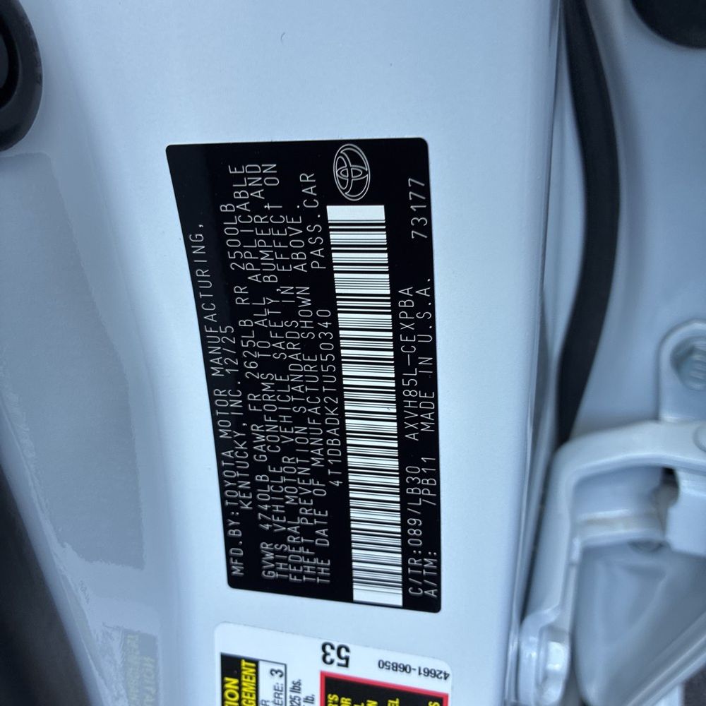 2026 Toyota Camry XSE