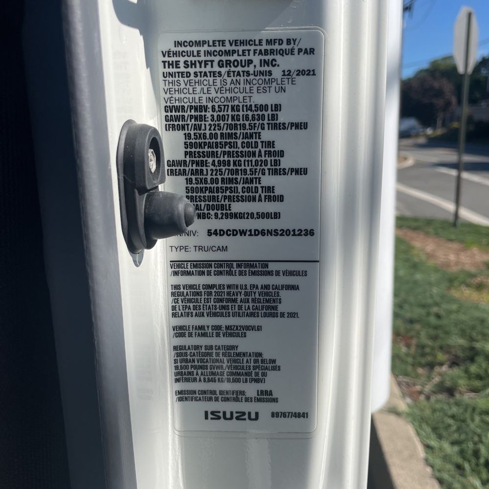 2022 Chevrolet Refrigerator box truck 4500