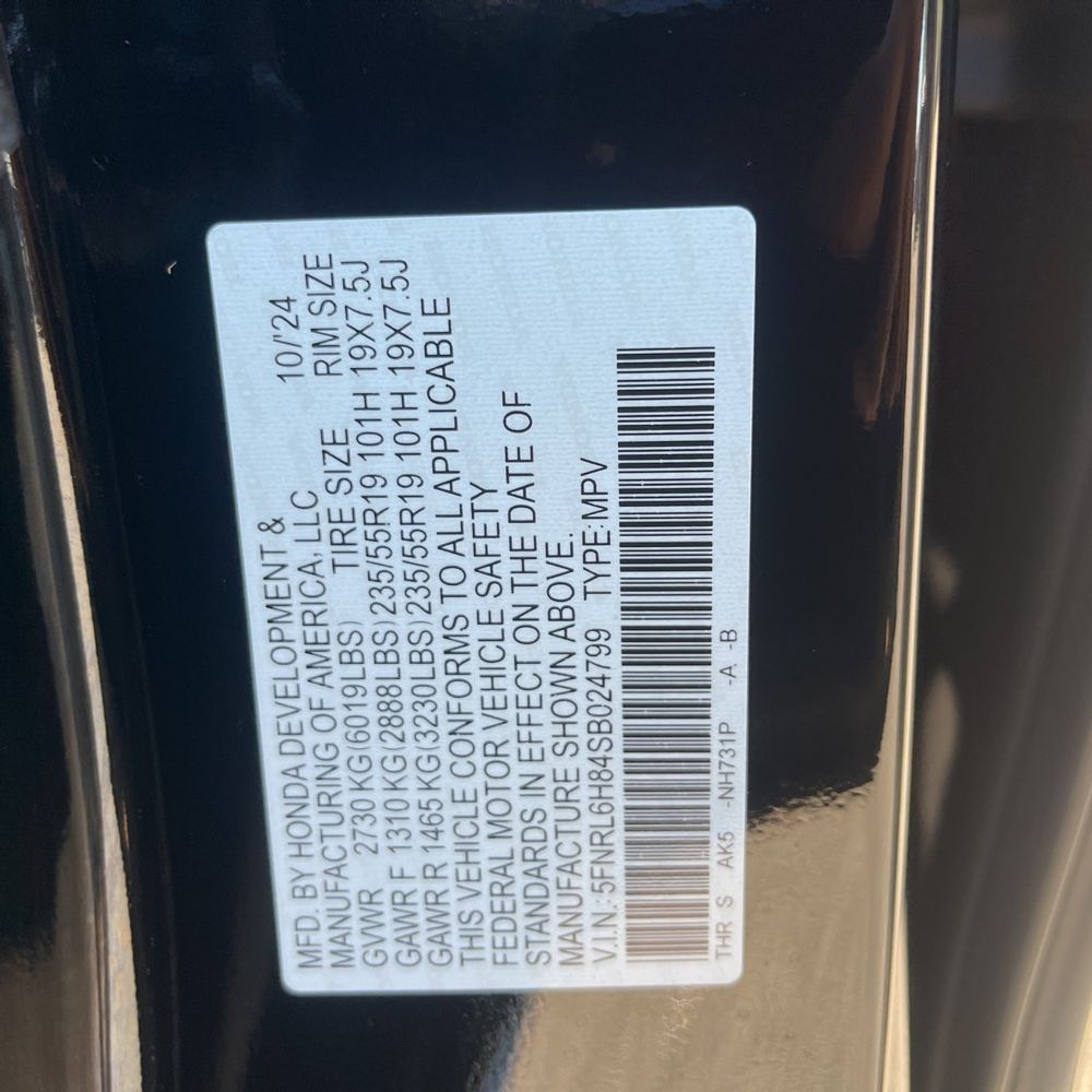 2025 Honda Odyssey Touring