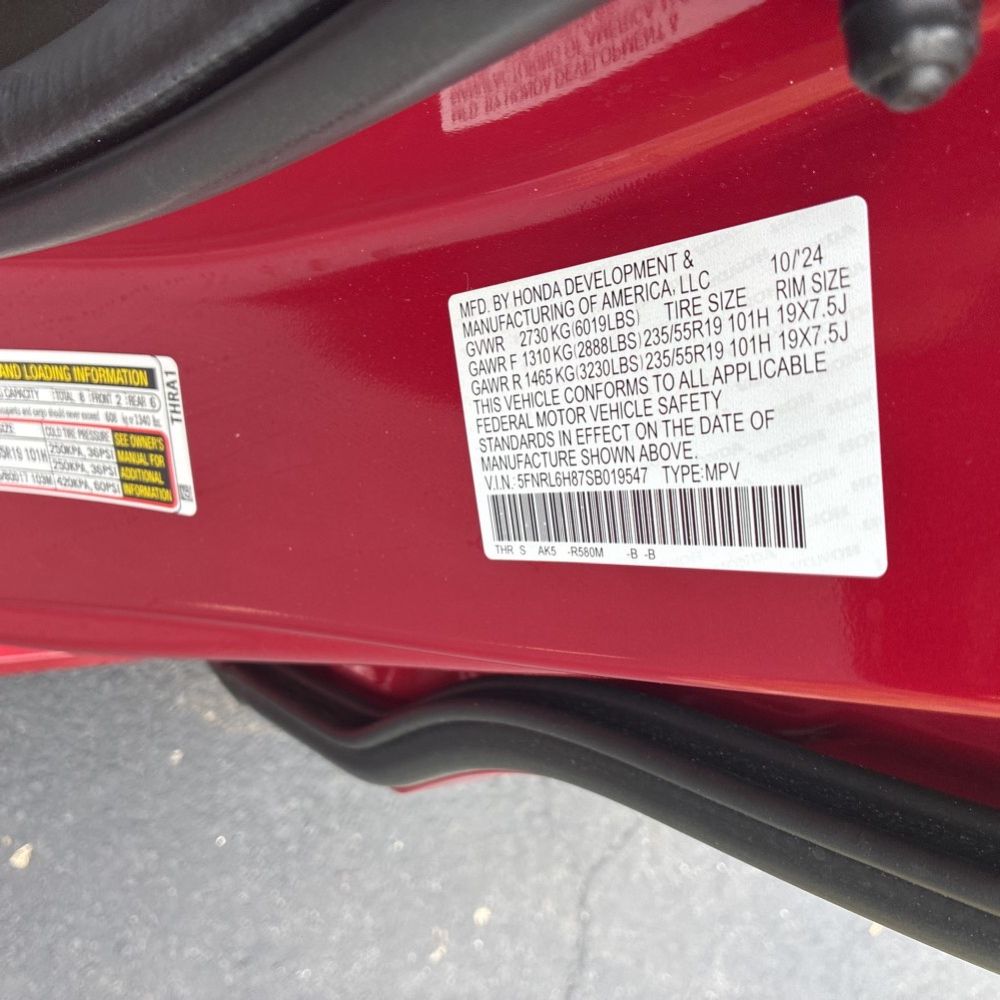 2025 Honda Odyssey Touring