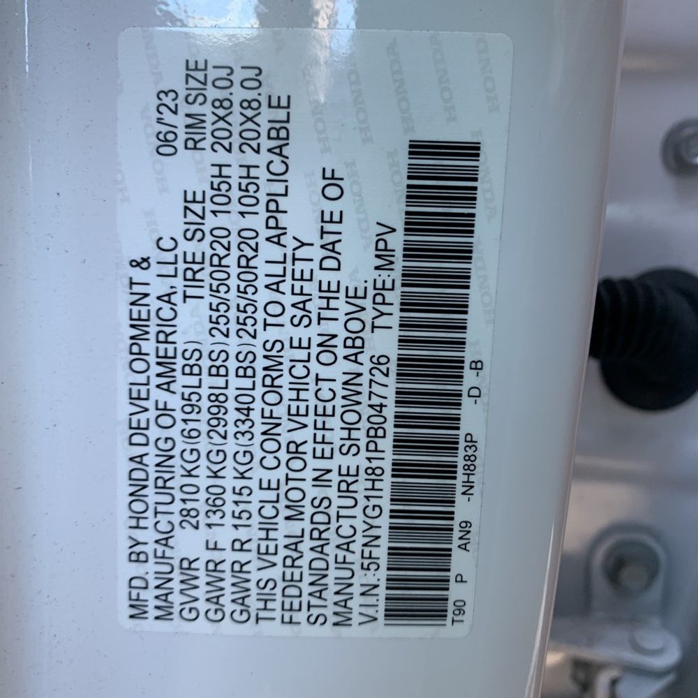 2023 Honda Pilot Elite 4D SUV AWD