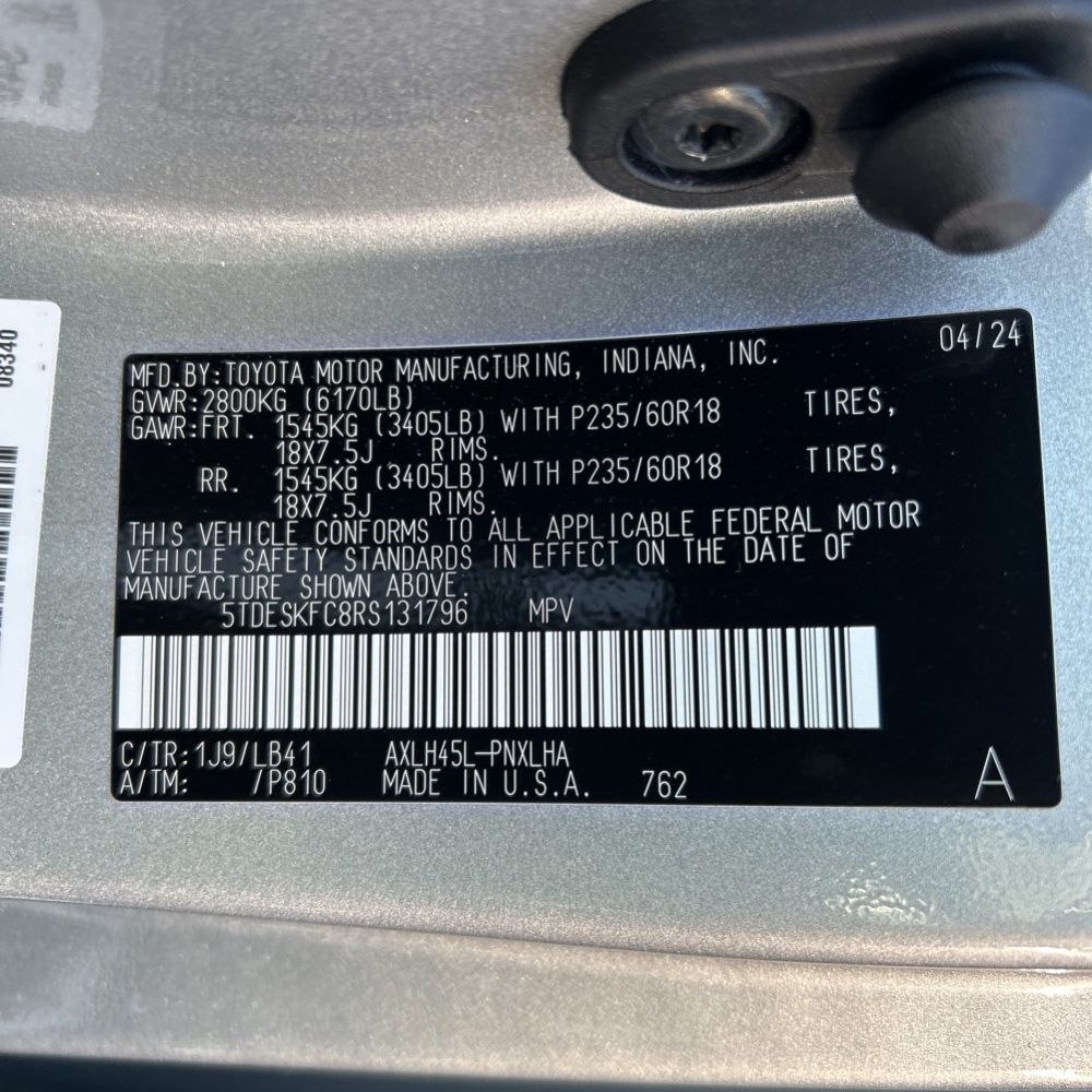 2024 Toyota Sienna Platinum 7-Passenger