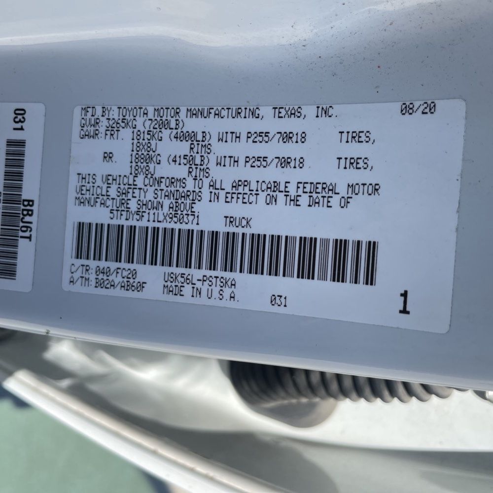 2020 Toyota Tundra SR5