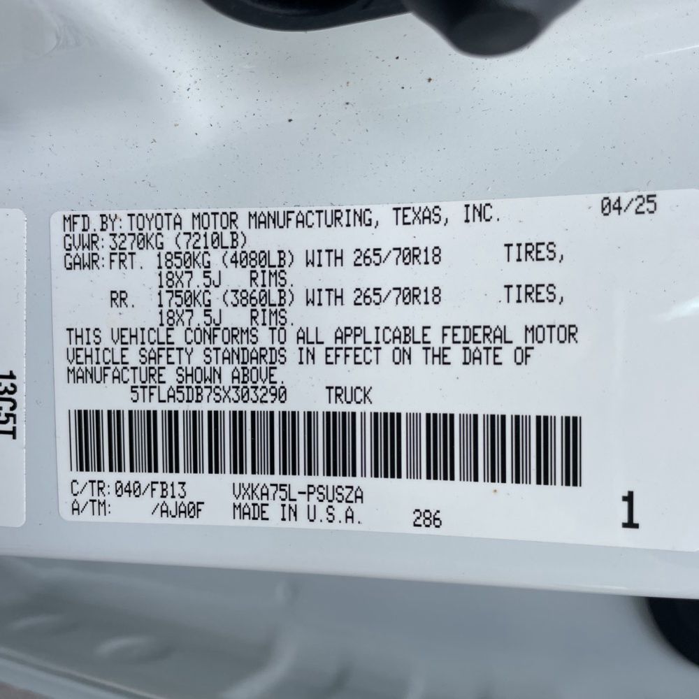2025 Toyota Tundra SR5