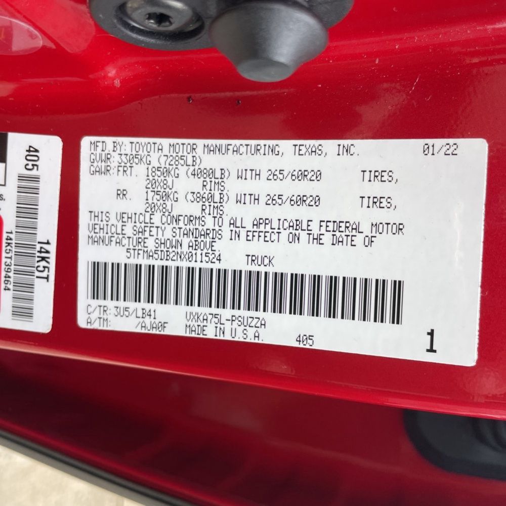 2022 Toyota Tundra 1794 Edition