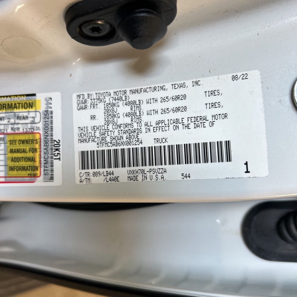 2022 Toyota Tundra 1794 Edition HV