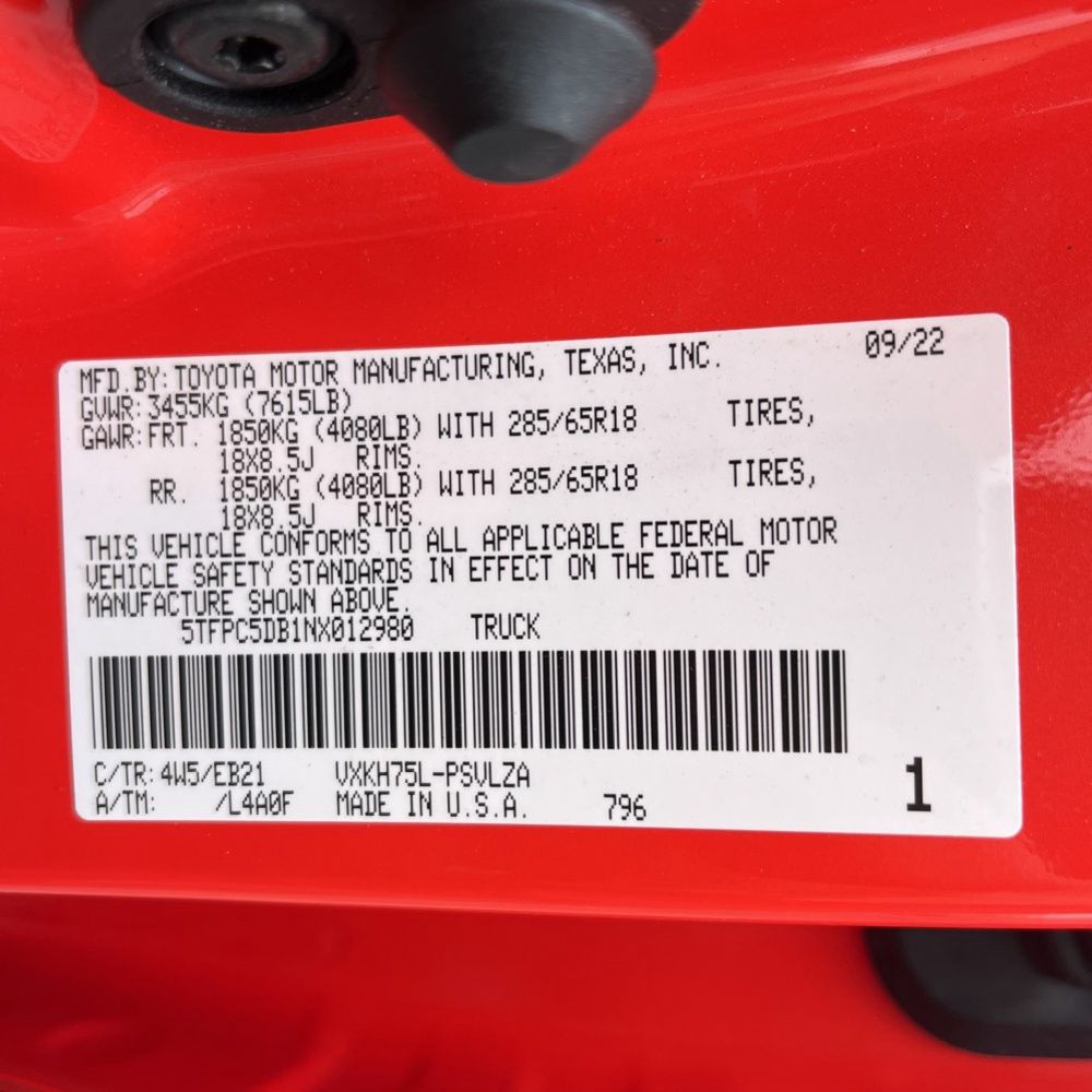 2022 Toyota Tundra TRD Pro HV