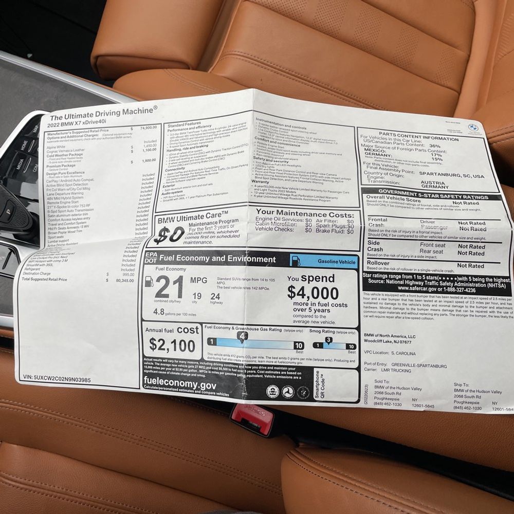 2022 BMW X7 XDrive40i