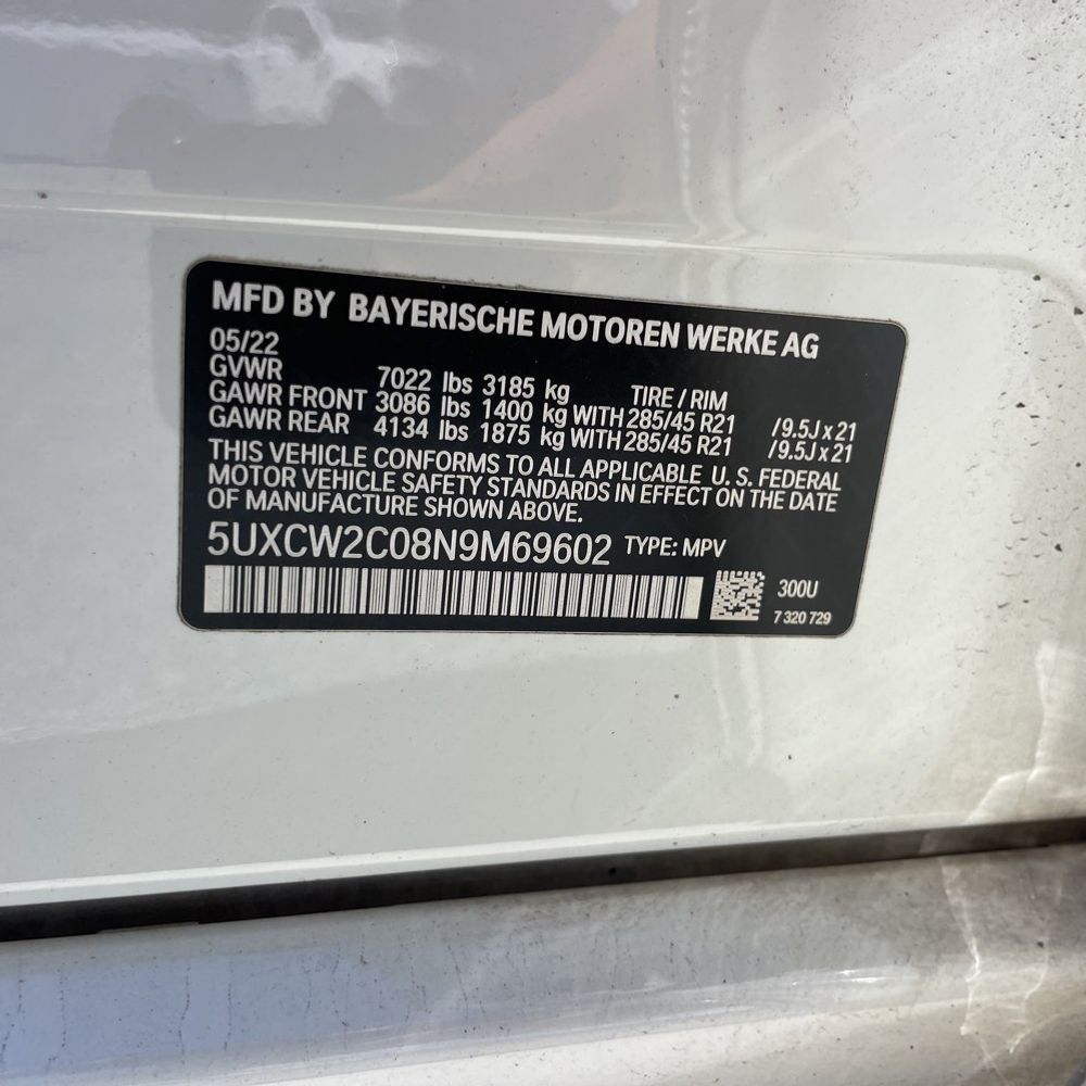 2022 BMW X7 XDrive40i