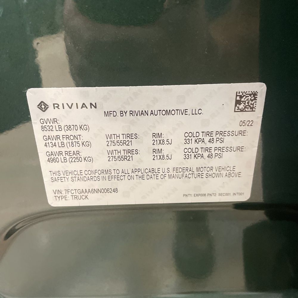2022 Rivian R1T Adventure