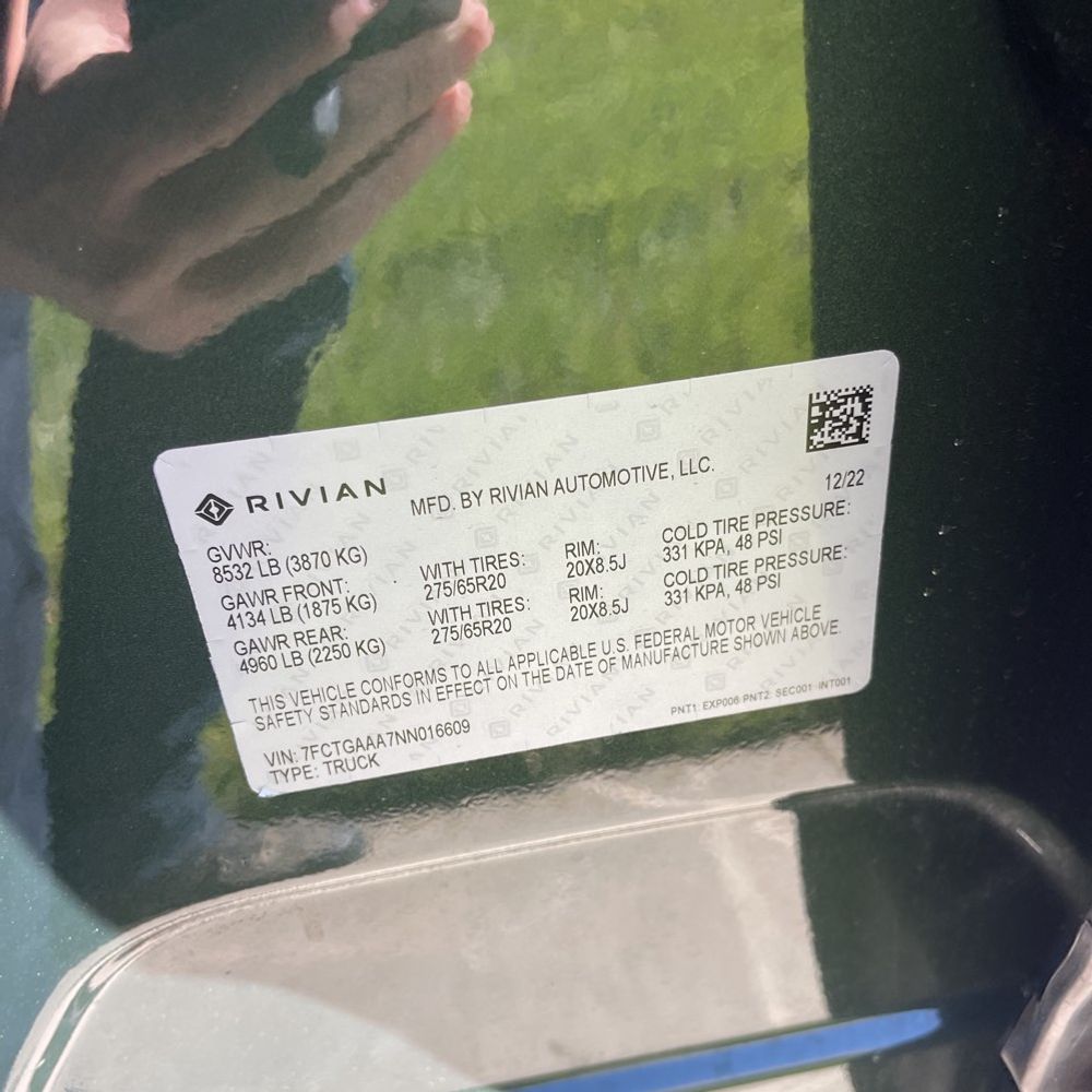 2022 Rivian R1T Adventure