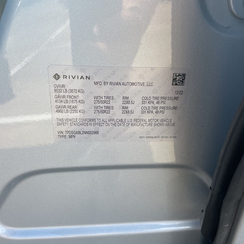 2022 Rivian R1S Launch Edition