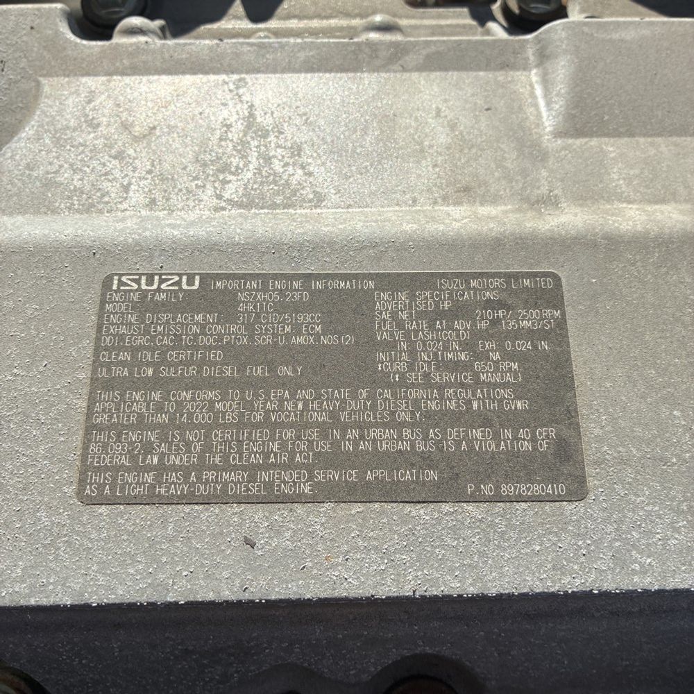 2023 Chevrolet Commercial 5500XD CA86.5-153.5 COE  TRUCK 4X2 5.2L
