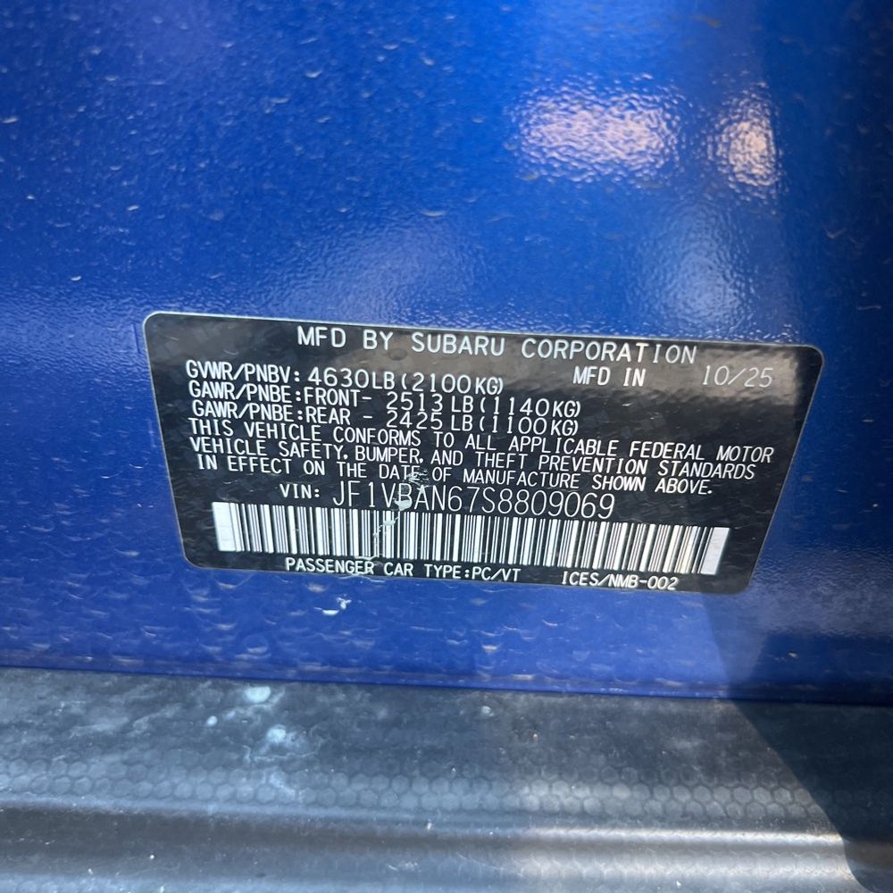 2025 Subaru WRX Limited