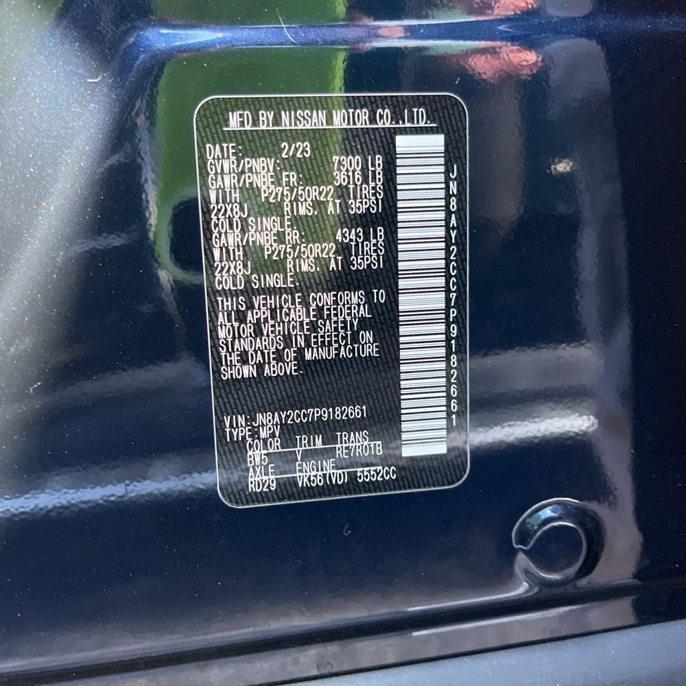 2023 Nissan Armada Platinum