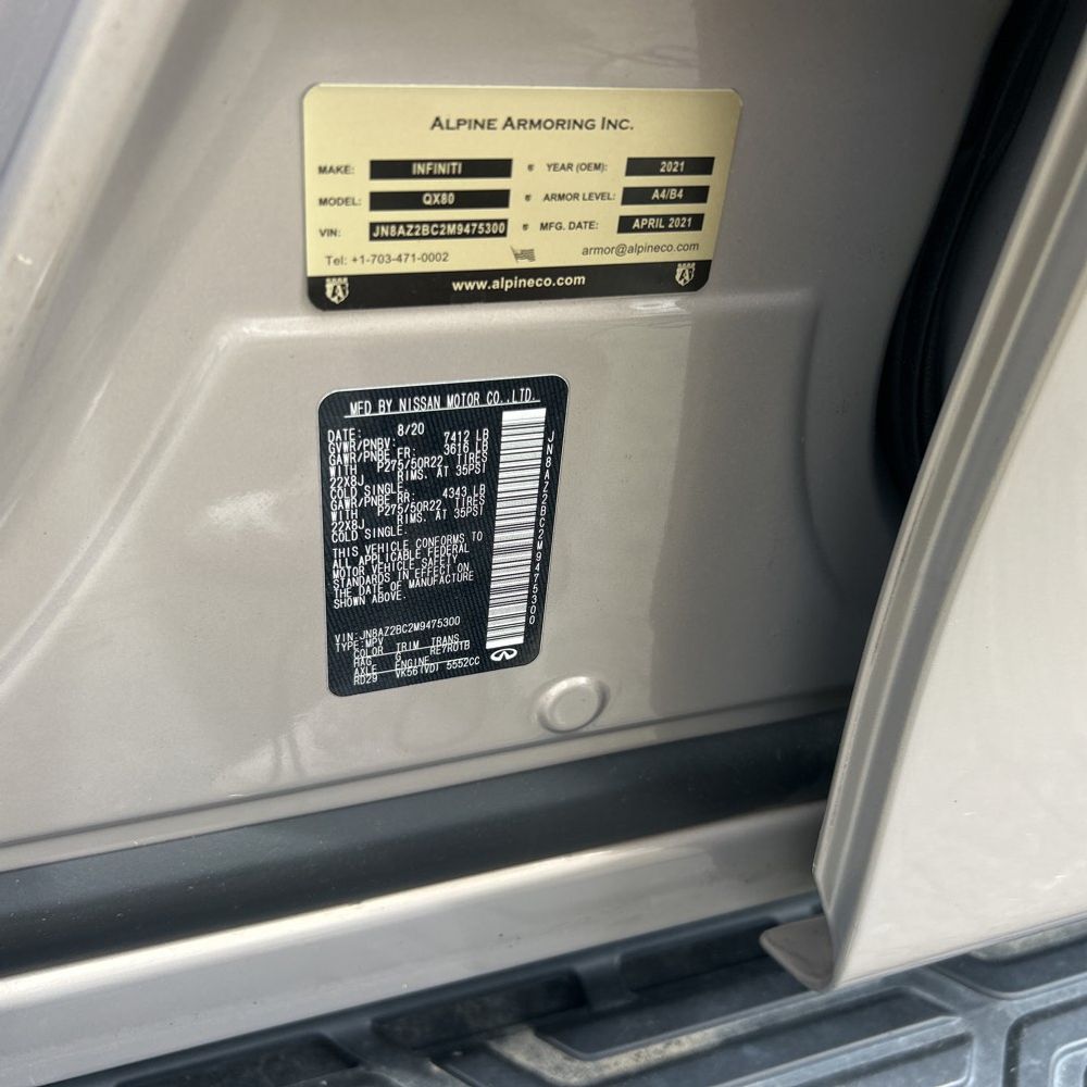 2021 INFINITI QX80 Sensory