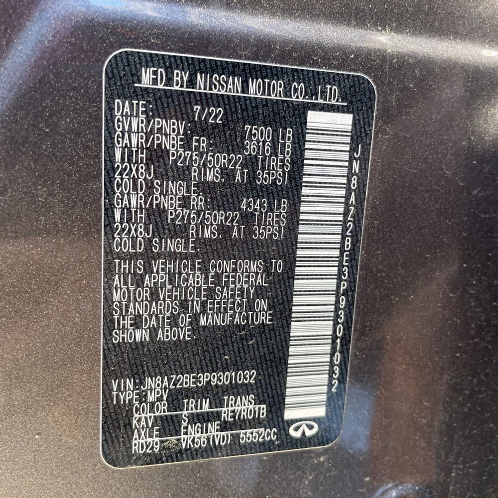 2023 INFINITI QX80 Sensory